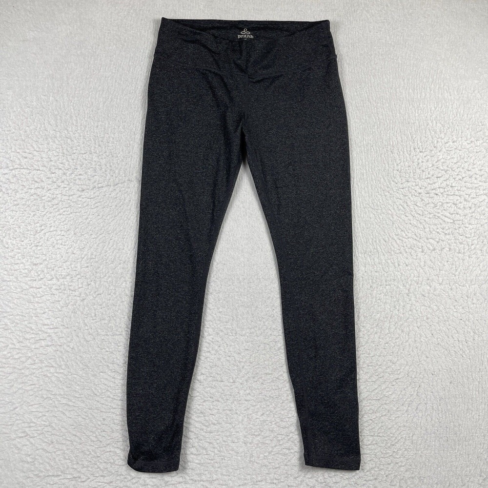 Prana Leggings Womens Medium Gray Hiking Yoga Gym Workout Travel Athlesiure Pant